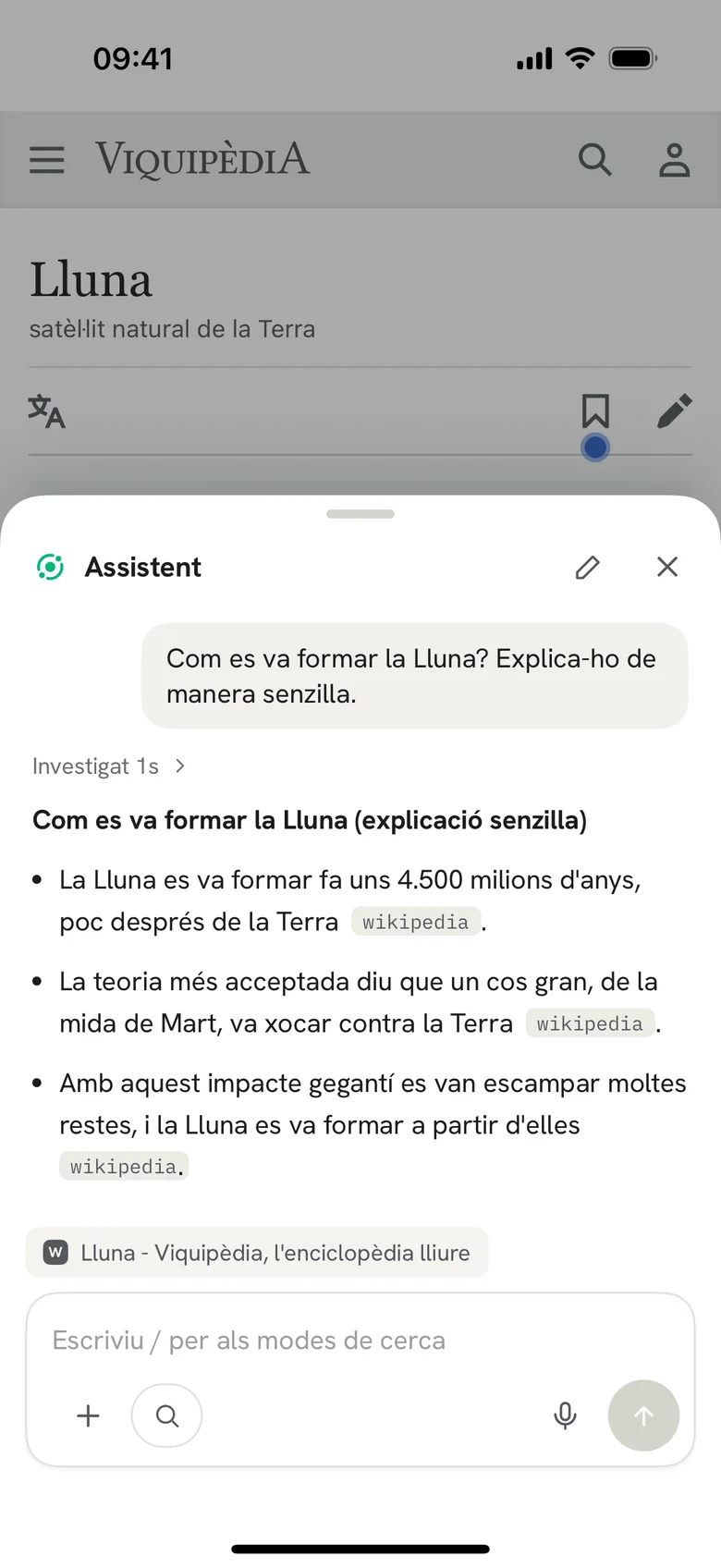 Pregunta sobre qualsevol pàgina