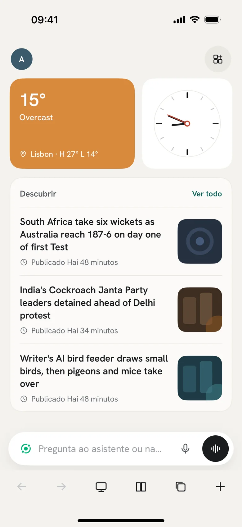 Trae o teu navegador