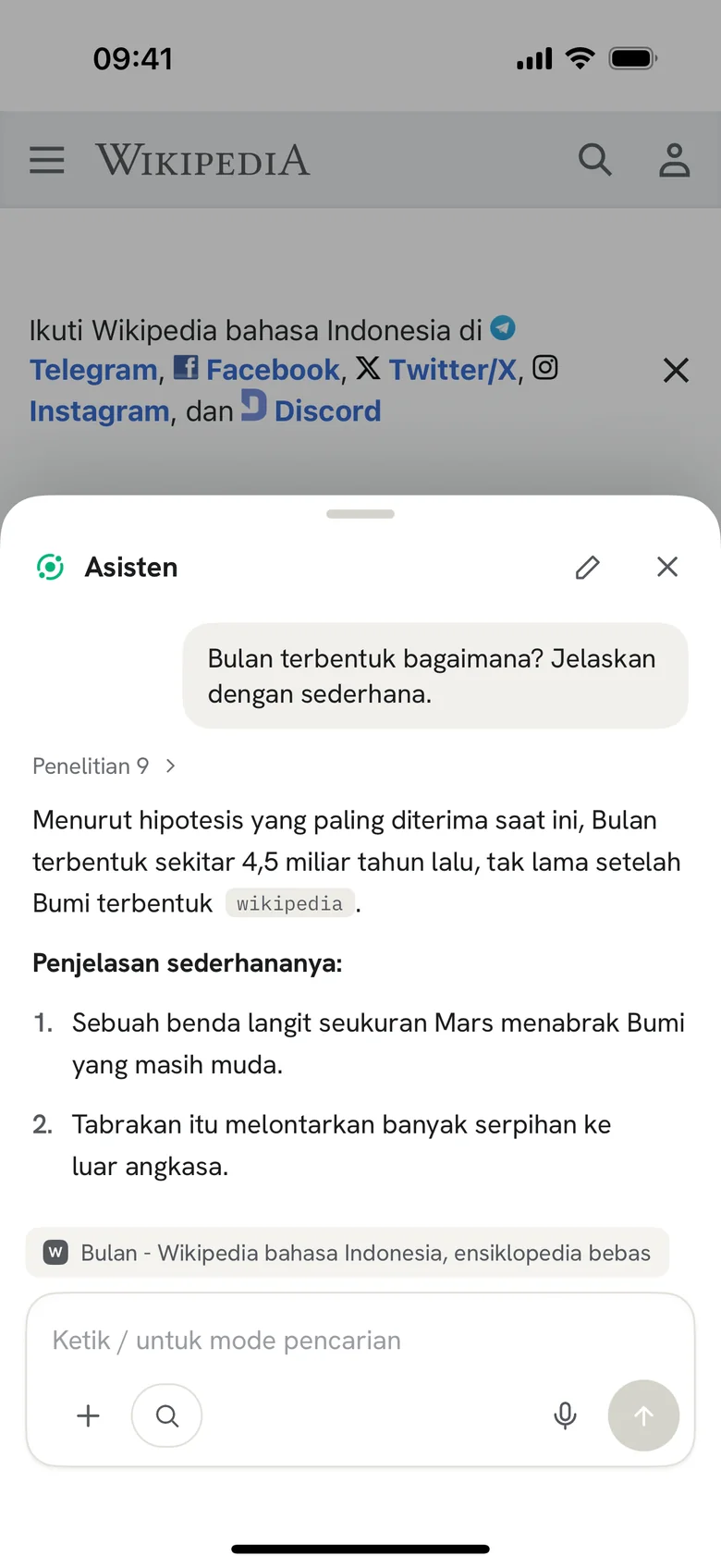 Tanyakan tentang halaman apa pun