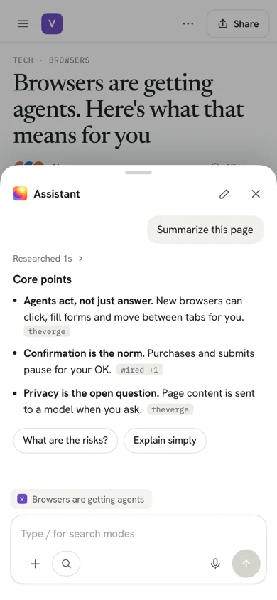 Ask about any page