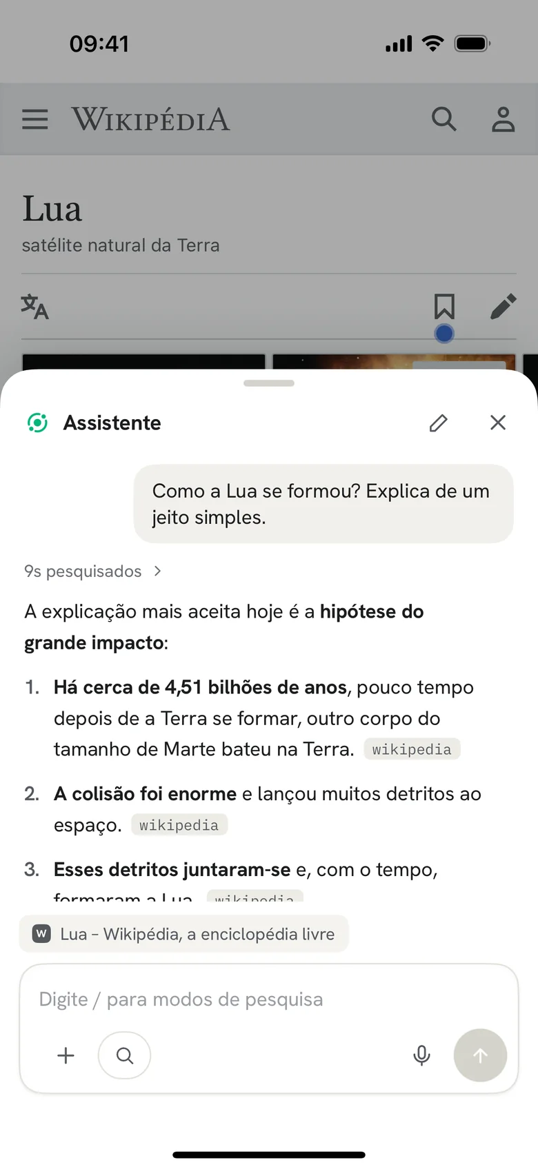 Pergunte sobre qualquer página