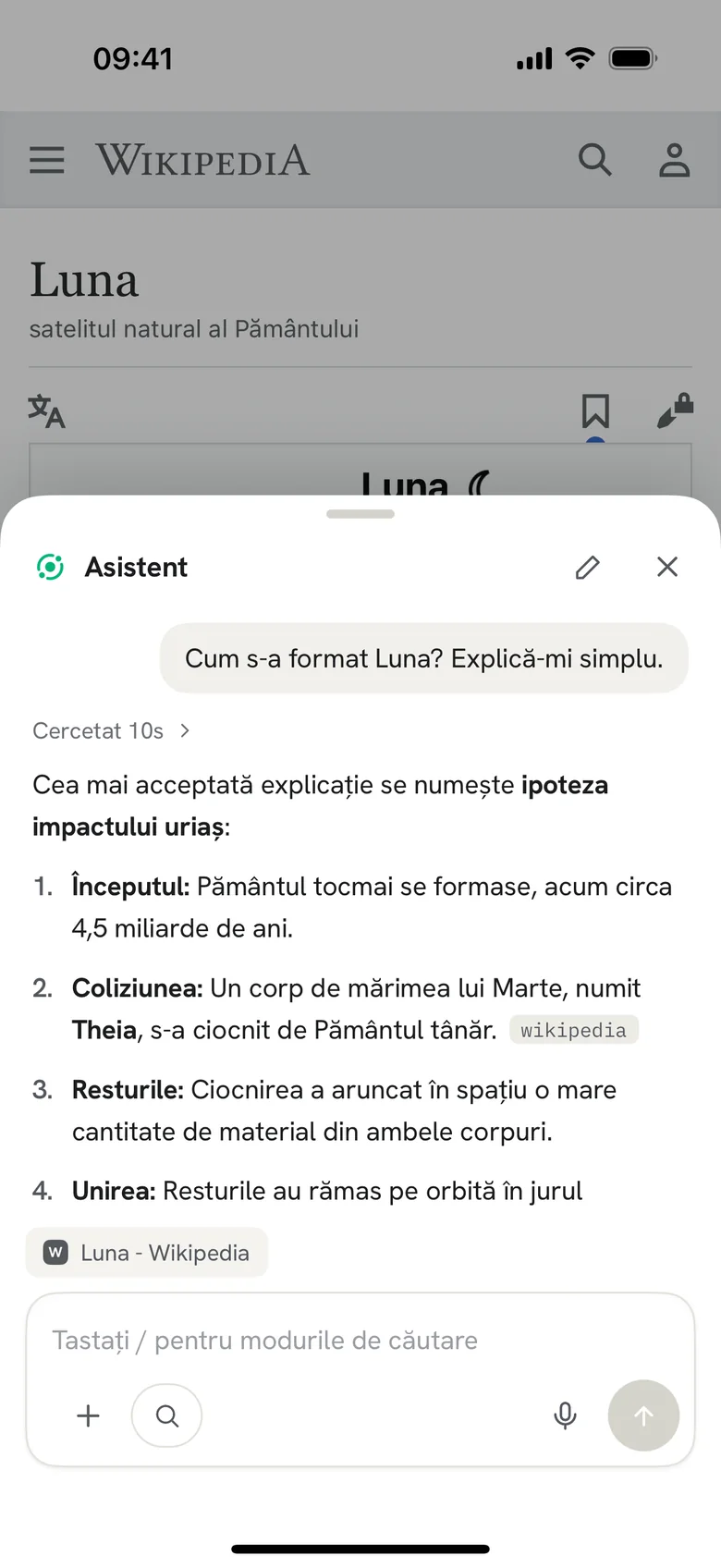 Întreabă despre orice pagină
