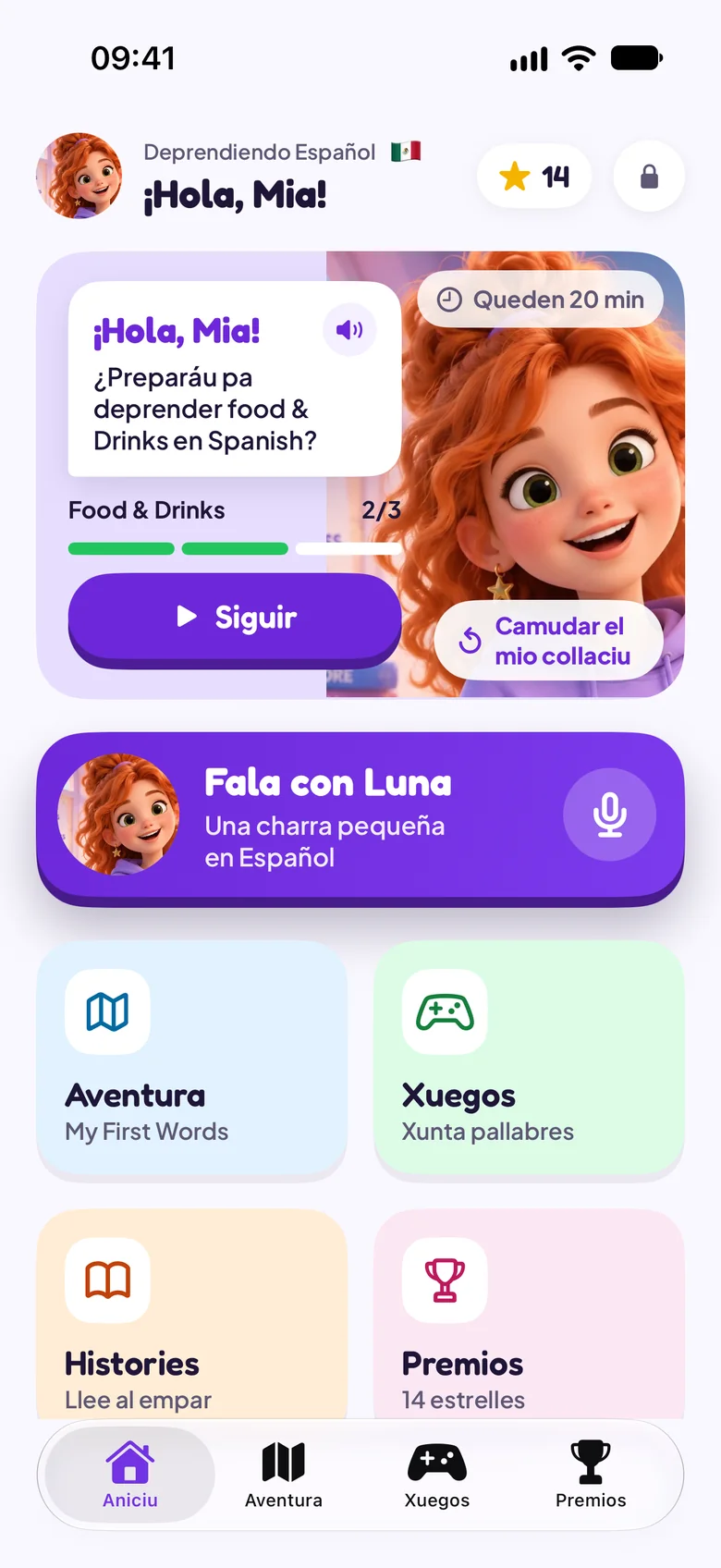 Entamu del Mou Neños con Luna, la compañera