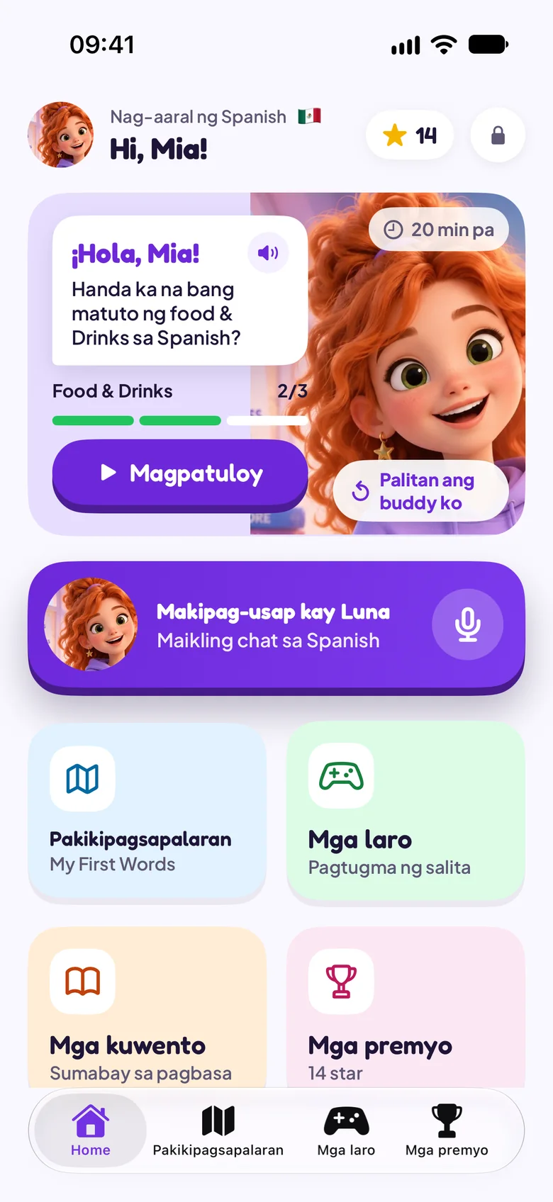 Home ng Kids Mode kasama ang buddy na si Luna
