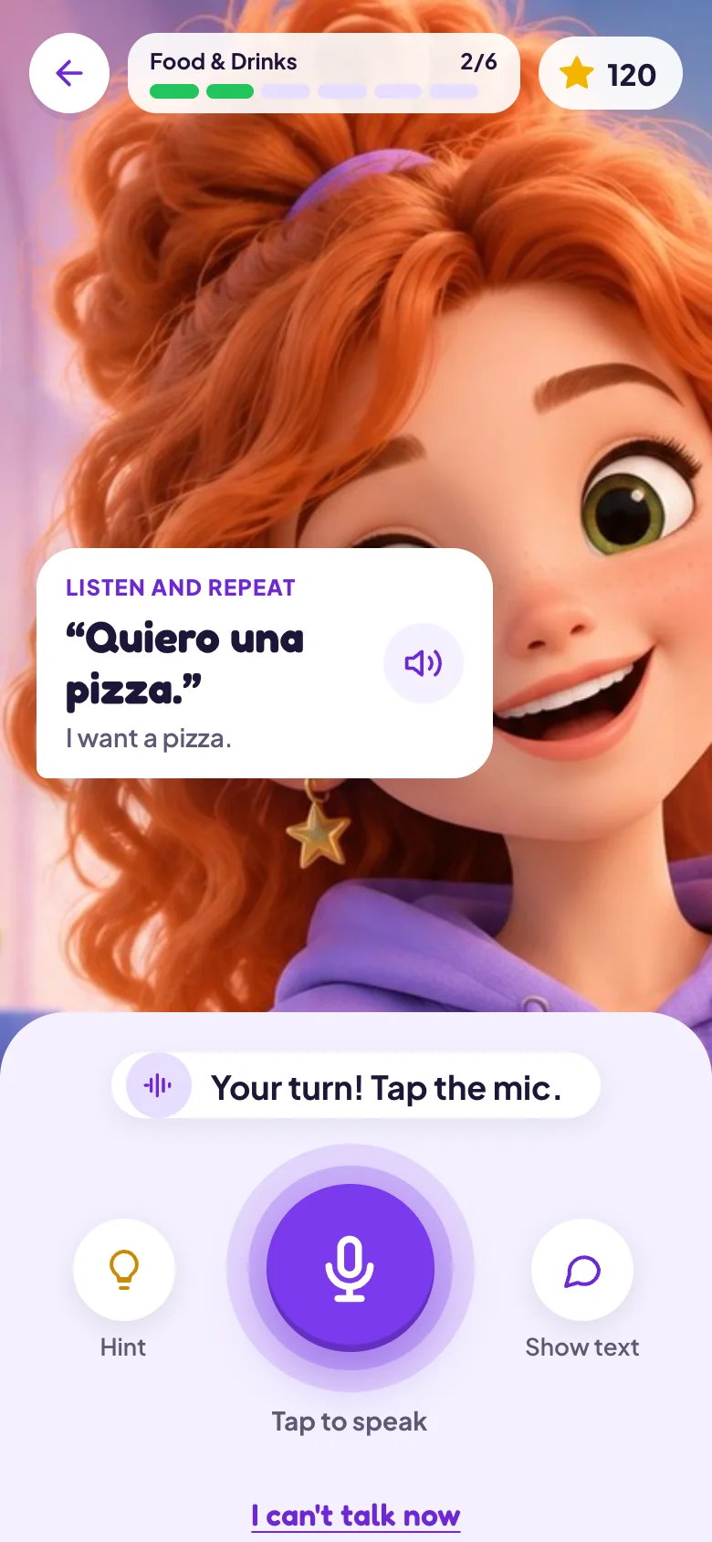 Kids listen and repeat with their buddy